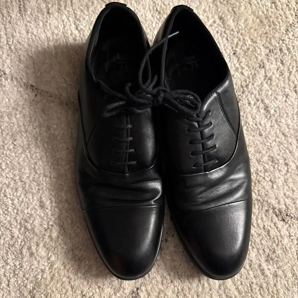JF Ferrar Men's Black Oxfords